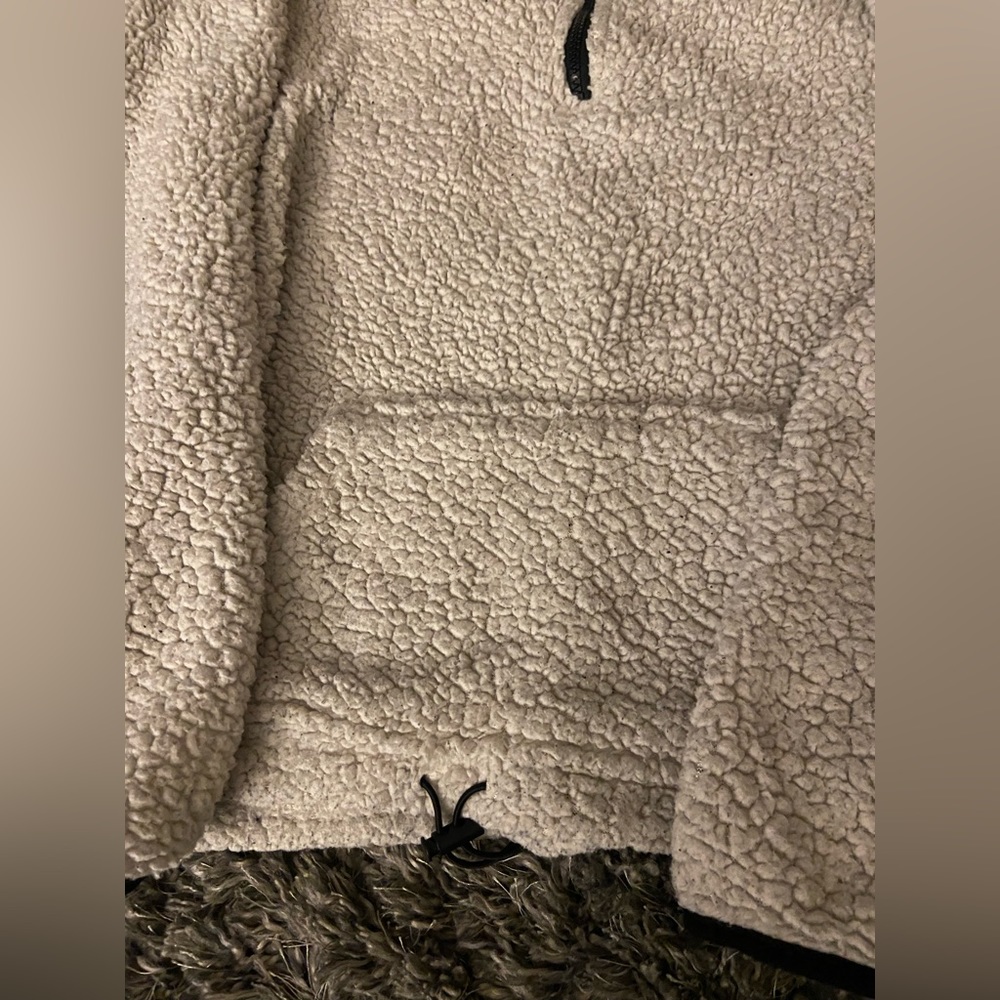 EUC  Fleece Three Quarter Zip Sweater